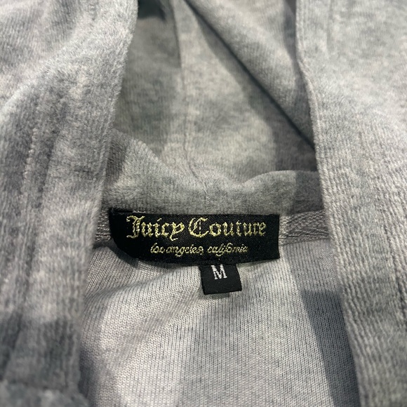 Juicy Couture Gray Velvet Zip Up - Picture 6 of 6